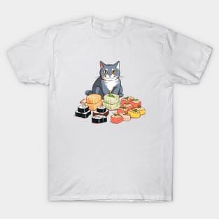 Sushi Cats: Adorably Purrfect T-Shirt for Cat and Sushi Lovers! T-Shirt